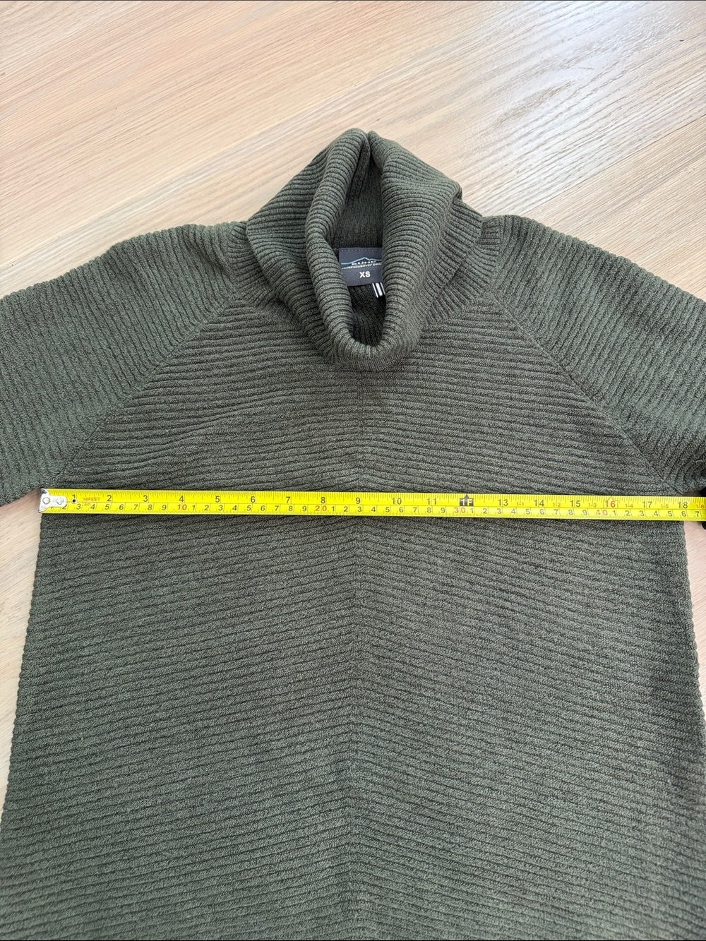 KUHL Lea Pullover Olive Green Ribbed Cowl Neck Sweater Size XS - Picture 5 of 7